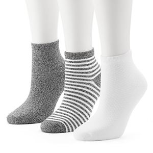Women's Cuddl Duds 3-pk. Twisted Ankle Socks