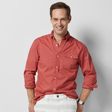 Men's Sonoma Goods For Life® Flexwear Modern-Fit Stretch 1-Pocket Button-Down Shirt