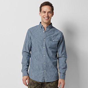 Men's SONOMA Goods for Life™ Flexwear Modern-Fit Stretch 1-Pocket Button-Down Shirt