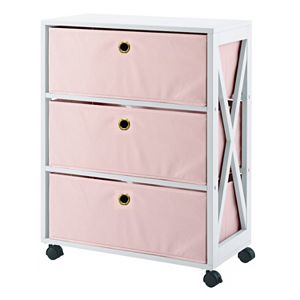 Simple by Design 3-Drawer Rolling Storage Tower