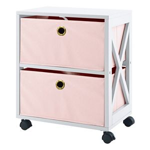 Simple by Design 2-Drawer Rolling Storage Tower