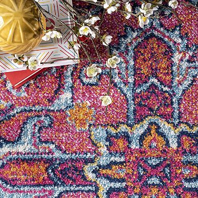 nuLOOM Bodrum Fancy Persian Vonda Framed Floral Rug