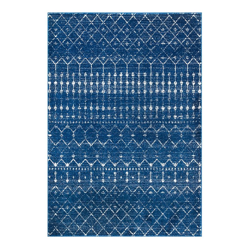 nuLOOM Bodrum Blythe Geometric Rug, Blue, 9X12 Ft