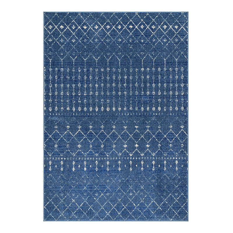 nuLOOM Bodrum Blythe Geometric Rug, Blue, 10X14 Ft