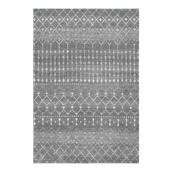 nuLOOM Moroccan Blythe Runner Rug, 2' 6" x 20', Dark Gray