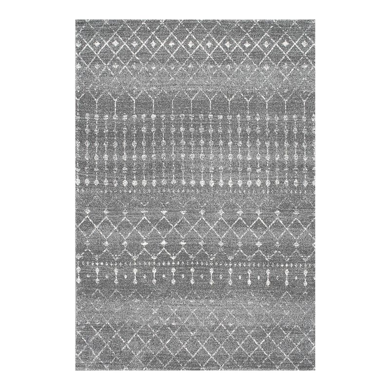 nuLOOM Bodrum Blythe Geometric Rug, Grey, 10Ft Sq