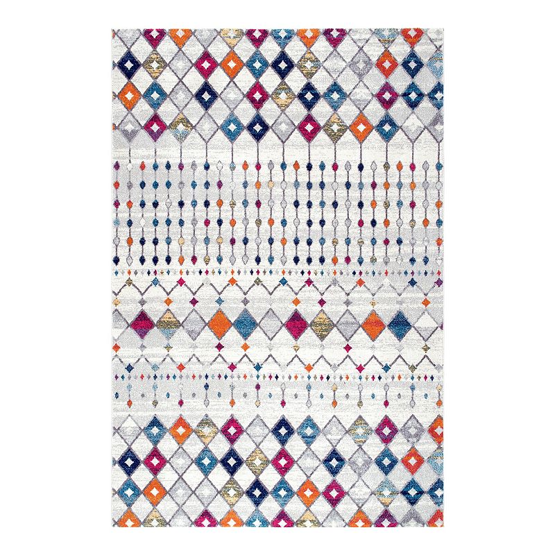 nuLOOM Bodrum Blythe Geometric Rug, Multicolor, 6Ft Rnd