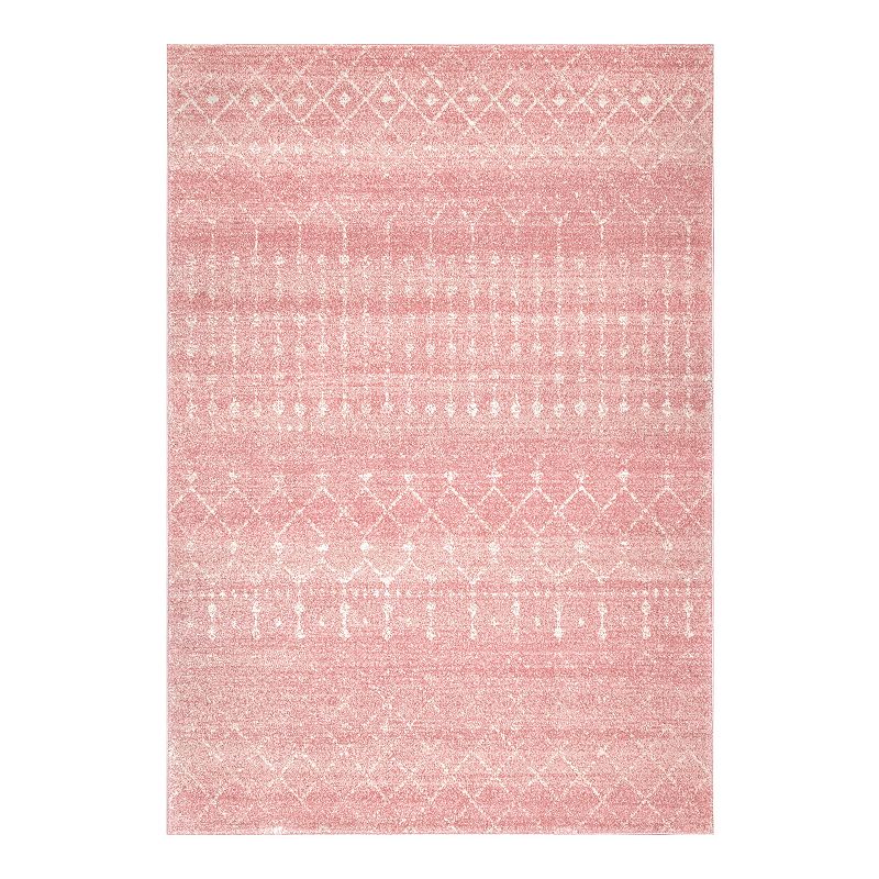 nuLOOM Bodrum Blythe Geometric Rug, Pink, 12X15 Ft