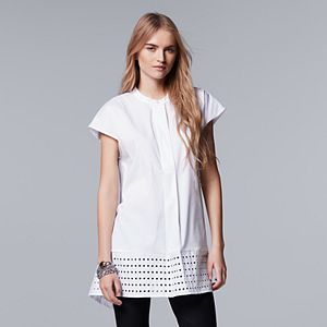 Women's Simply Vera Vera Wang Eyelet High-Low Tunic