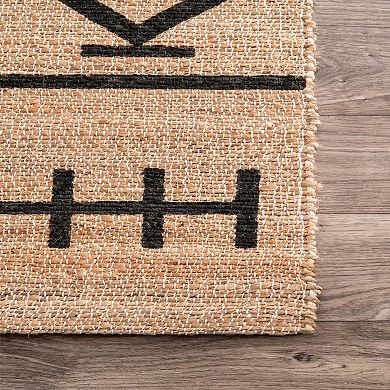 nuLOOM Sukkot Barry Geometric Jute Blend Rug