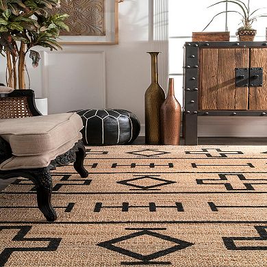 nuLOOM Sukkot Barry Geometric Jute Blend Rug