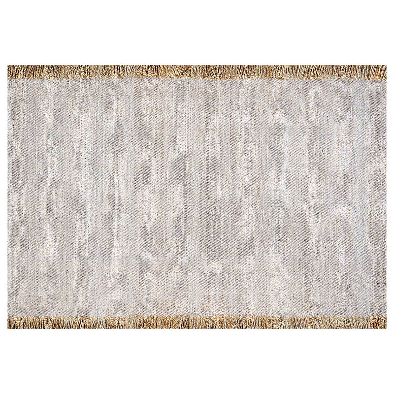 nuLOOM Terrain Amalia Solid Jute Blend Rug, Grey, 6X9 Ft
