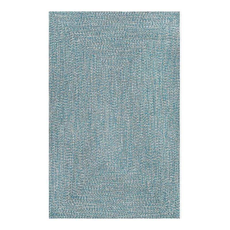 nuLOOM Braided Lefebvre Indoor Outdoor Rug, Blue, 4X6 Ft