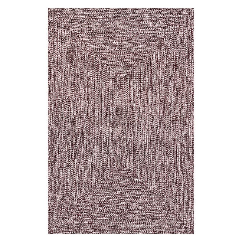 nuLOOM Braided Lefebvre Indoor Outdoor Rug, Red, 8X10 Ft