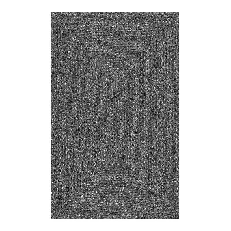 nuLOOM Braided Lefebvre Indoor Outdoor Rug, Black, 5X8 Ft