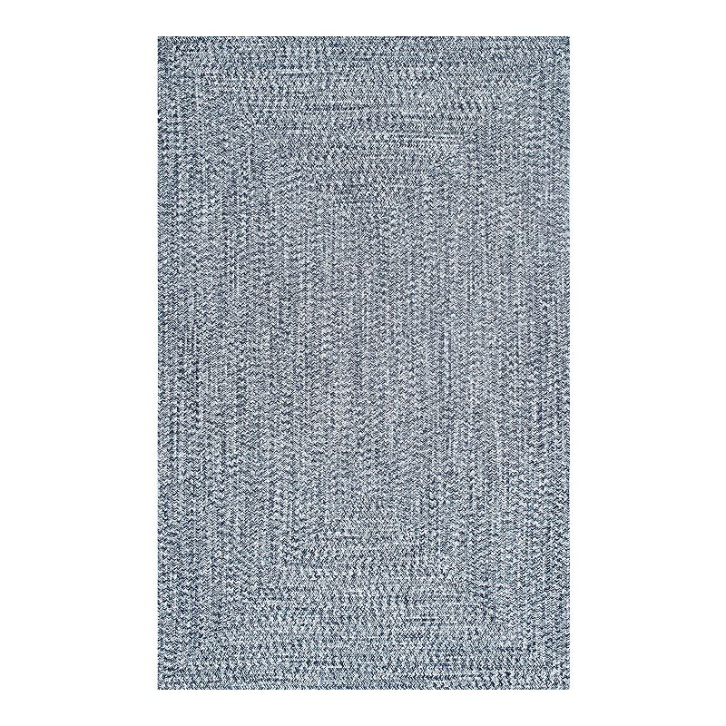 nuLOOM Braided Lefebvre Indoor Outdoor Rug, Blue, 2.5X16 Ft
