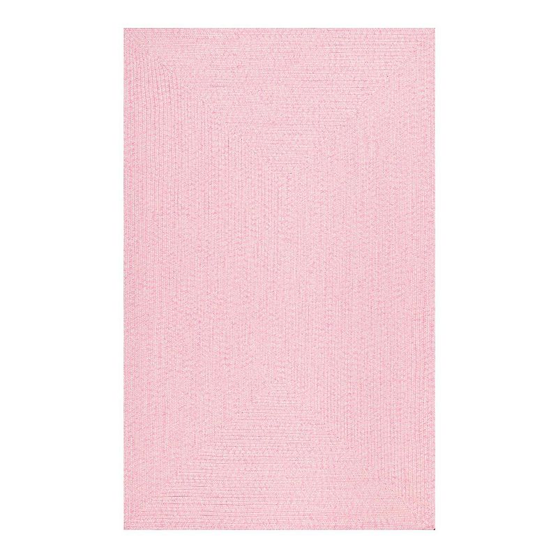 nuLOOM Braided Lefebvre Indoor Outdoor Rug, Pink, 7.5X9.5 Ft