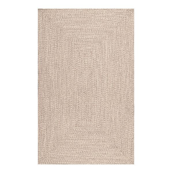 nuLOOM Braided Lefebvre Indoor Outdoor Rug Salt And Pepper (6X9 FT
