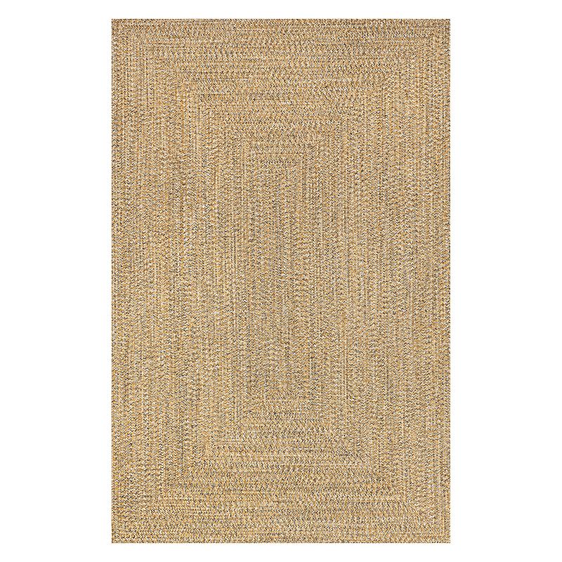 nuLOOM Braided Lefebvre Indoor Outdoor Rug, Yellow, 8X10 Ft