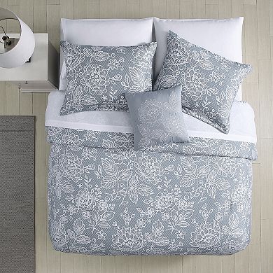 Olivia Printed Reversible Comforter Set