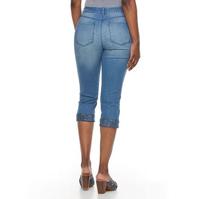 Women's Gloria Vanderbilt Jordyn Embellished Capri Jeans