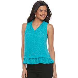 Petite Apt. 9® Crepe Cold-Shoulder Top