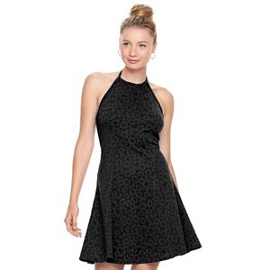 Juniors' SO® Textured Halter Dress
