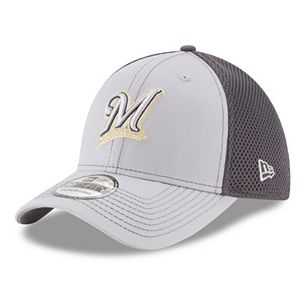 Adult New Era Milwaukee Brewers 39THIRTY Grayed Out Neo 2 Flex-Fit Cap