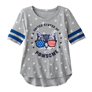 Girls 7-16 & Plus Size SO® Americana Varsity Stripe Graphic Tee