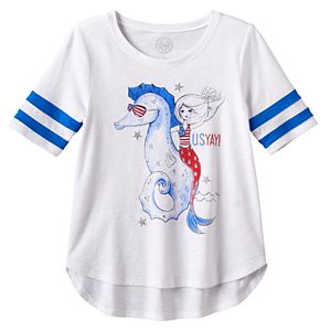 Girls 7-16 & Plus Size SO® Americana Varsity Stripe Graphic Tee
