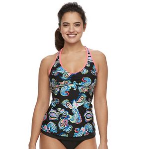 Women's N Coral Reef Paisley Ladderback Tankini Top