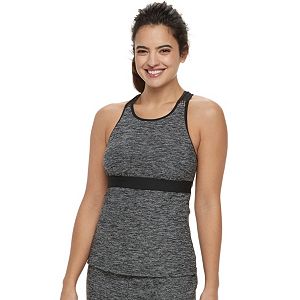 Women's N Good Karma Space-Dye High-Neck Tankini Top