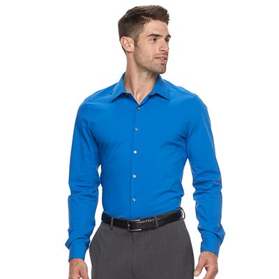 Men's Van Heusen Slim-Fit 4-Way Stretch Flex 3 Point-Collar Dress Shirt