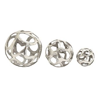 UMA Home Decor Aluminum Ball Table Decor 3 pc Set