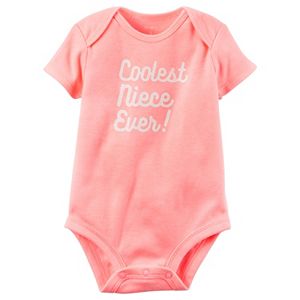 Baby Girl Carter's Family Slogan Graphic Bodysuit