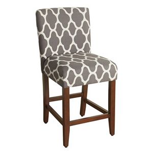 HomePop Upholstered Armless Counter Stool