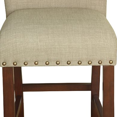 HomePop Upholstered Nailhead Counter Stool