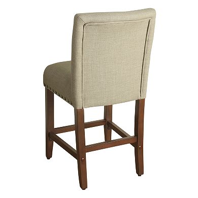 HomePop Upholstered Nailhead Counter Stool