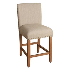 HomePop Upholstered Nailhead Counter Stool