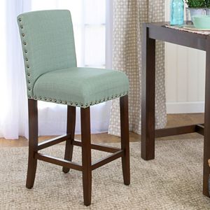 HomePop Upholstered Nailhead Bar Stool