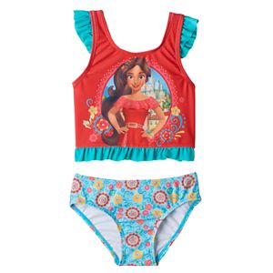 Disney's Elena of Avalor Toddler Girl Ruffle Tankini Top & Swimsuit Bottoms Set