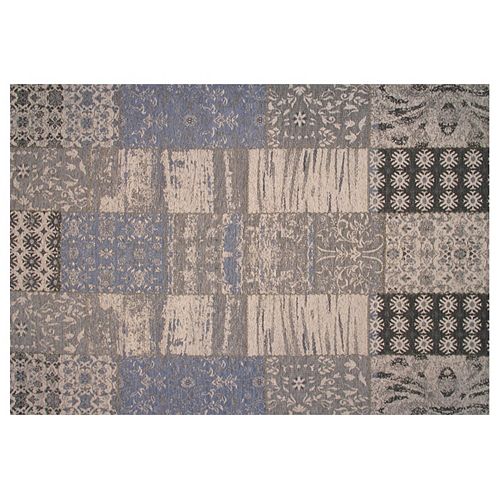 LA Rug Inc Leo Blue Patchwork Rug – 5′ x 7′
