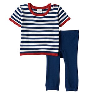 Baby Boy Cuddl Duds Striped Nautical Knit Top & Pants Set