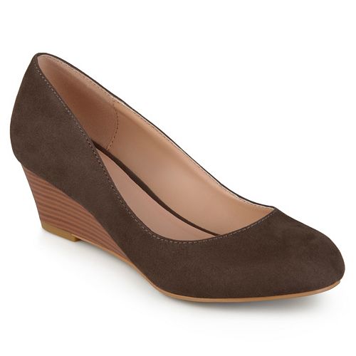 brown dress wedges