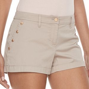 Juniors' Candie's® Button Accent Shortie Shorts