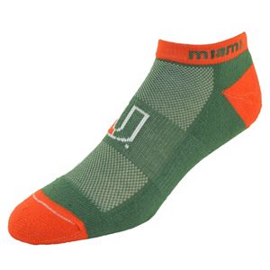 Men's Miami Hurricanes Spirit No-Show Socks