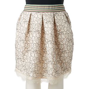 Juniors' Plus Size HeartSoul Pleated Lace Skater Skirt