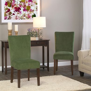 HomePop Velvet Parson Dining Chair 2-piece Set