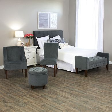 HomePop Velvet Parson Dining Chair 2-piece Set