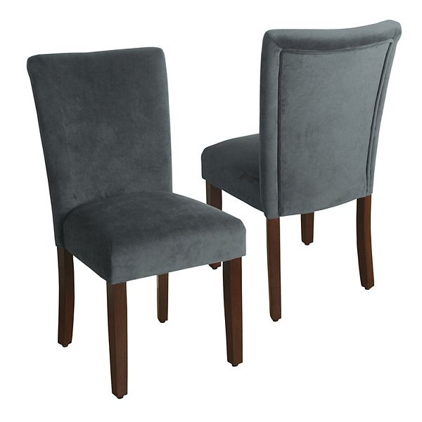 HomePop Velvet Parson Dining Chair 2piece Set